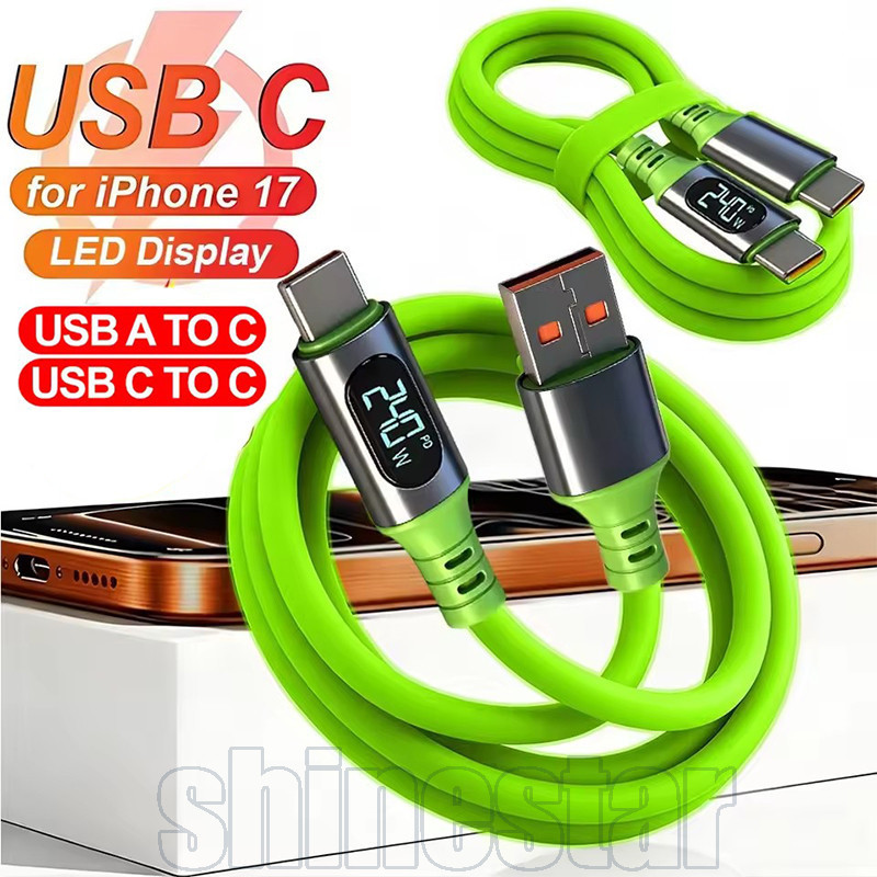 Cabo De Dados Com Display Digital Duplo Tipo C 240W 6A-Transferência De Alta Velocidade Carregamento USB-A Para , 1.5M-A