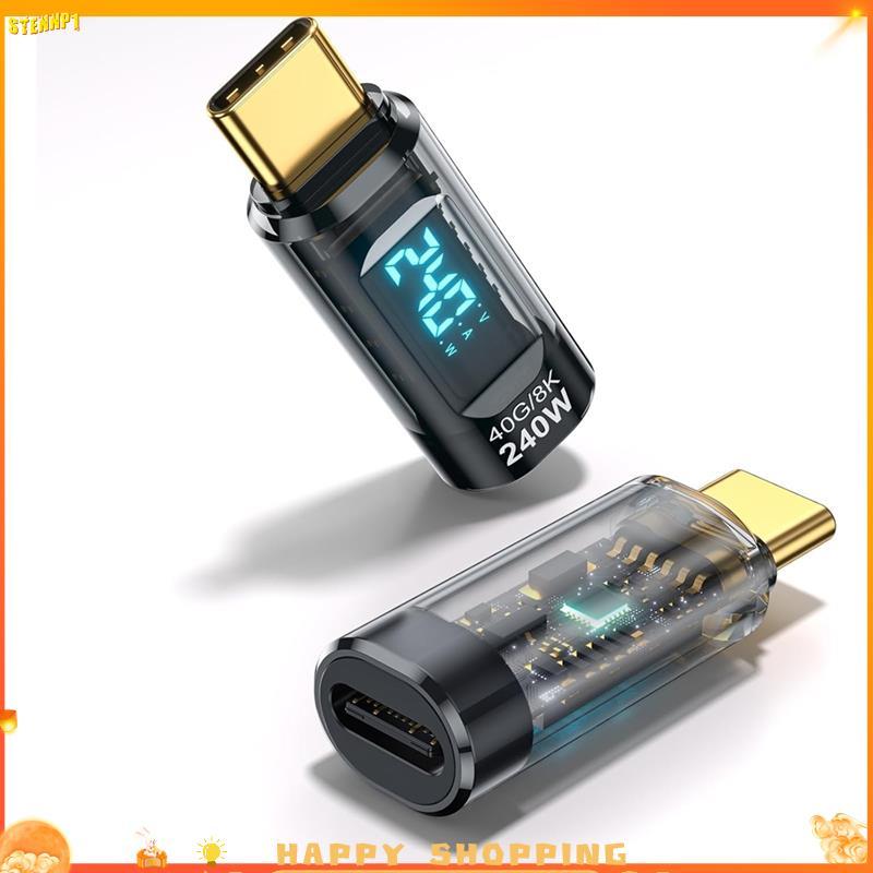 Testador De Medidor De Potência 3 , 2 Peças , 240W , Adaptador USB-C , Display Digital LED , Tipo Macho Para Fêmea , Con