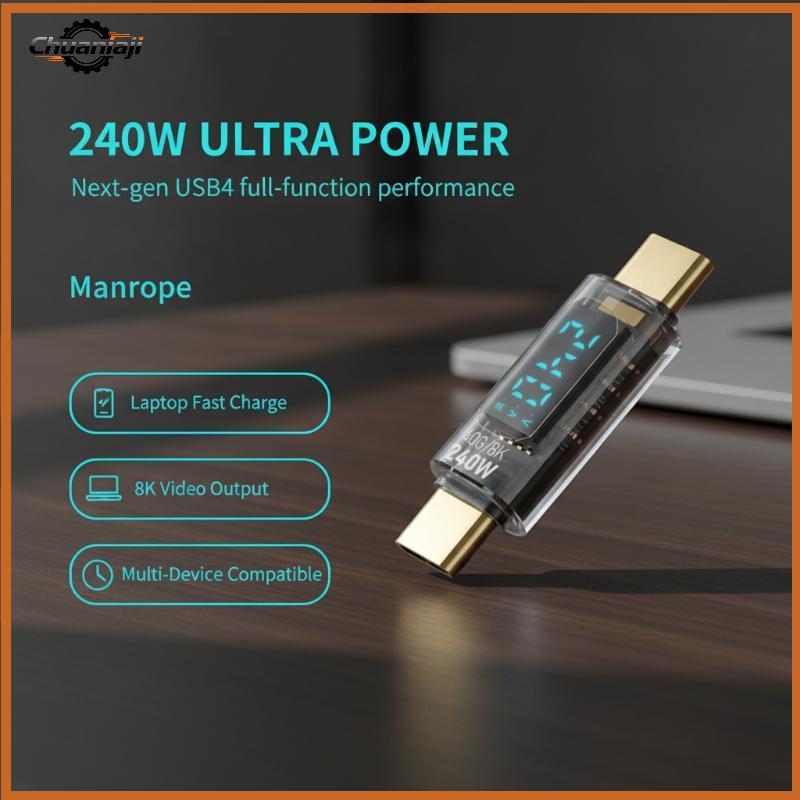 Chuaniaji 240W USB C Testador De Energia LED Display Digital Fácil Leitura Tensão Detector De Potência De Corrente Para