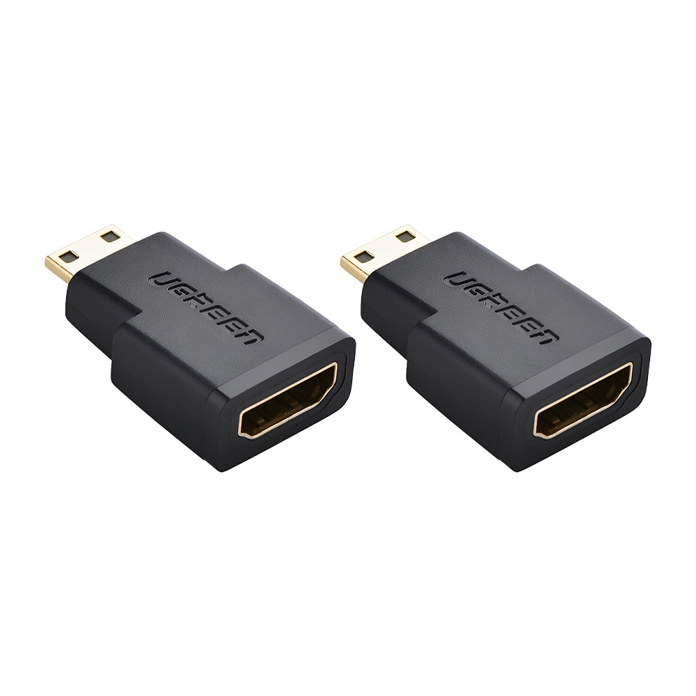 Adaptador Mini Hdmi Ugreen p/Hdmi 4k Macho-Fêmea Preto 2 Unidades