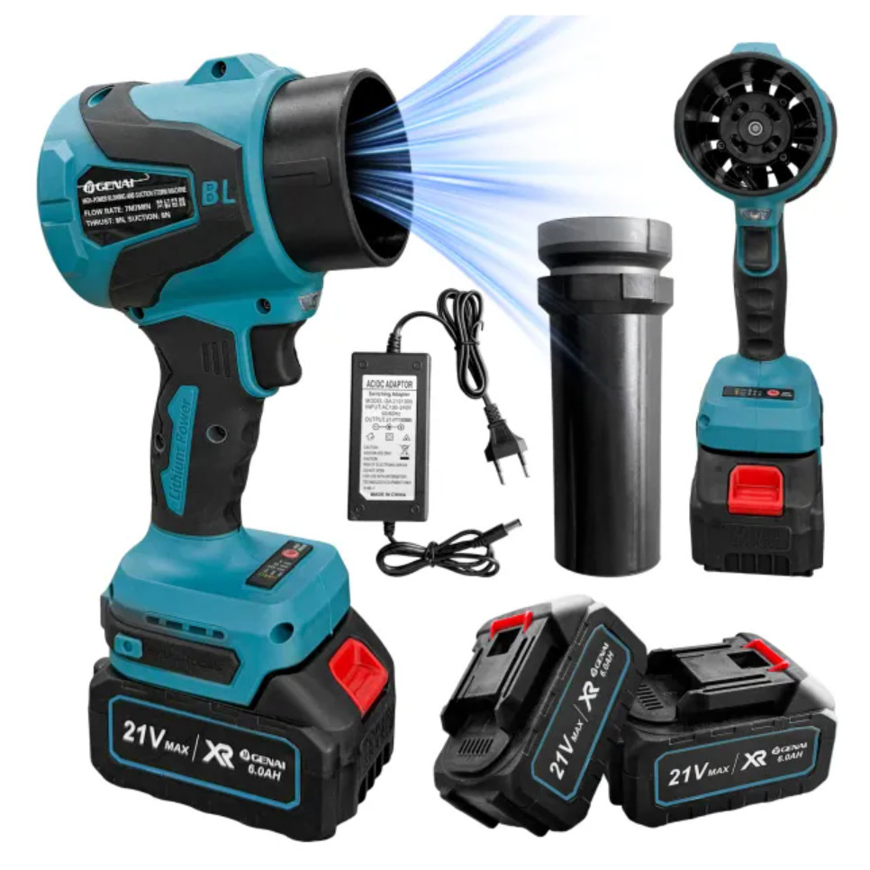 Soprador Ventilador Potente Com Motor Sem Escovas Azul 127/2