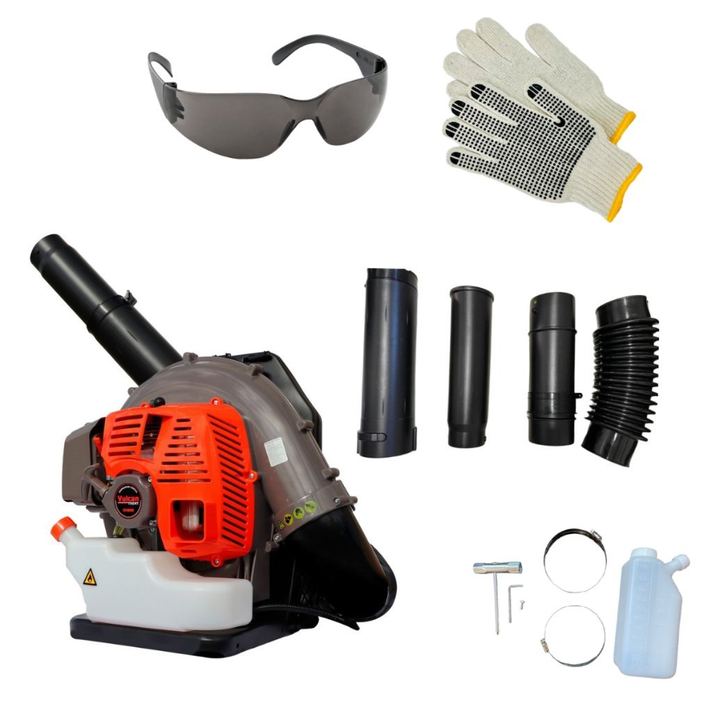 Soprador de Folhas Para Sitio Potente com Luva e Óculos de Proteção 79,4cc Vulcan Sv800
