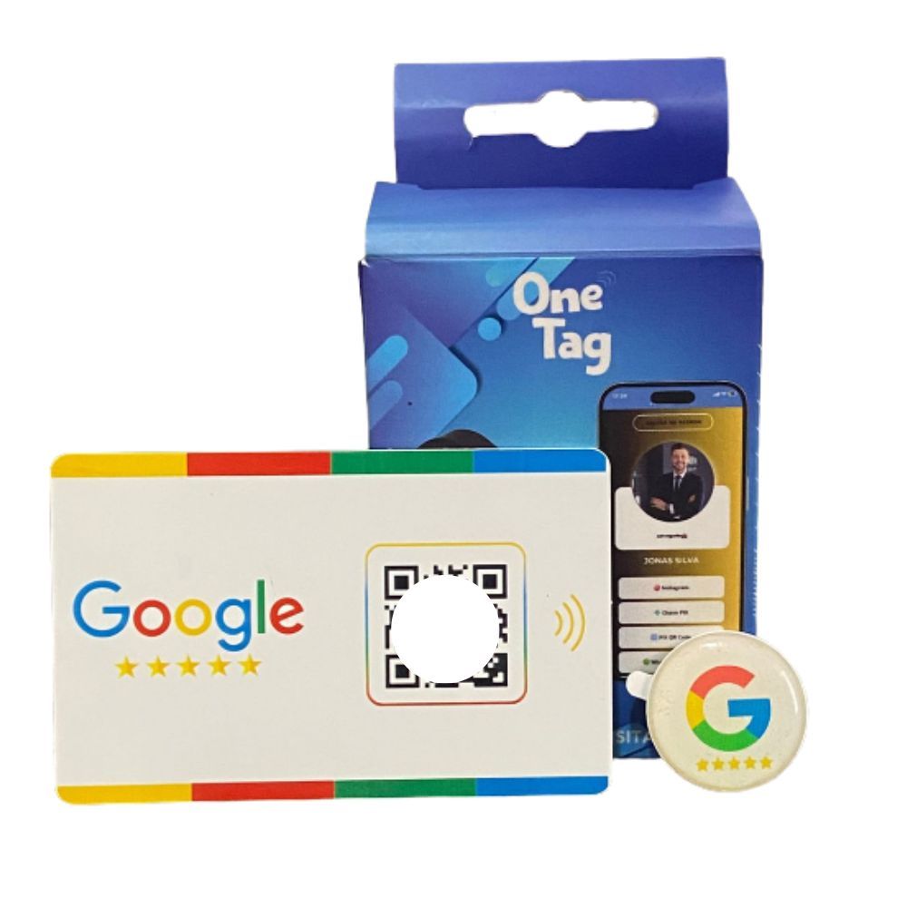 kit cartão avaliação google, tag nfc com qrcode (encostar)