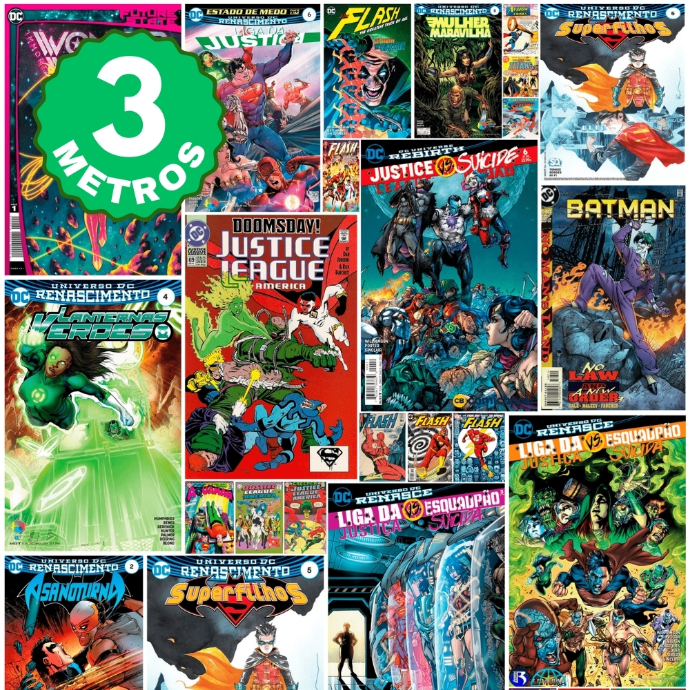 Papel de Parede Adesivo Anime Super Heróis DC Quadrinhos Coloridos Adesivo Lavável Gamer