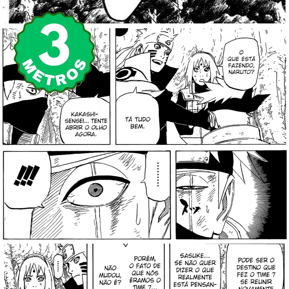 Papel De Parede Adesivo Geek Anime Naruto Manga Preto e Branco Sasuke Kakashi Quarto infantil
