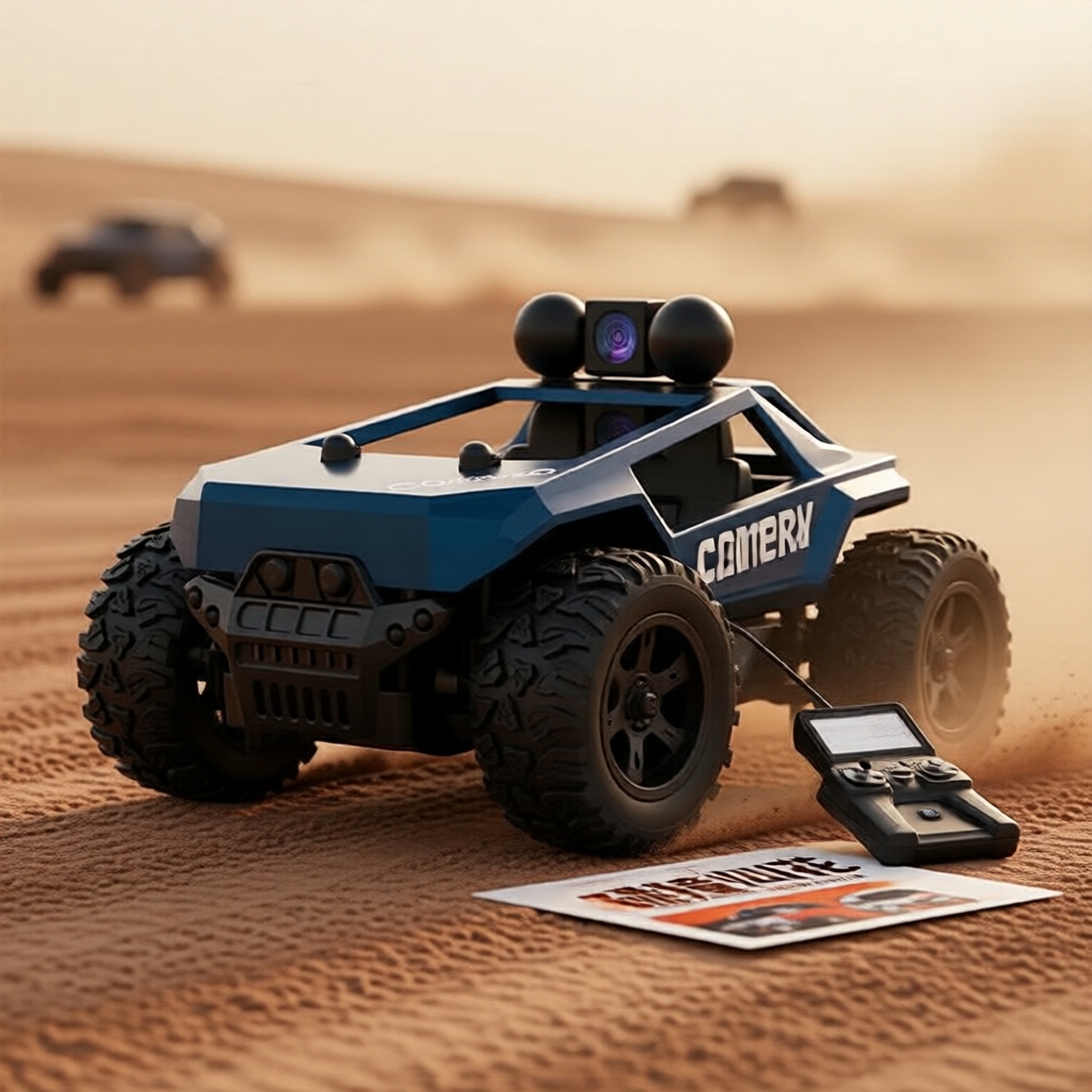 Carro RC Drift 1:28 com Câmera Ao Vivo, Veículo Off-Road de Alta Velocidade, Controle Remoto Duplo, Presente de Feriado