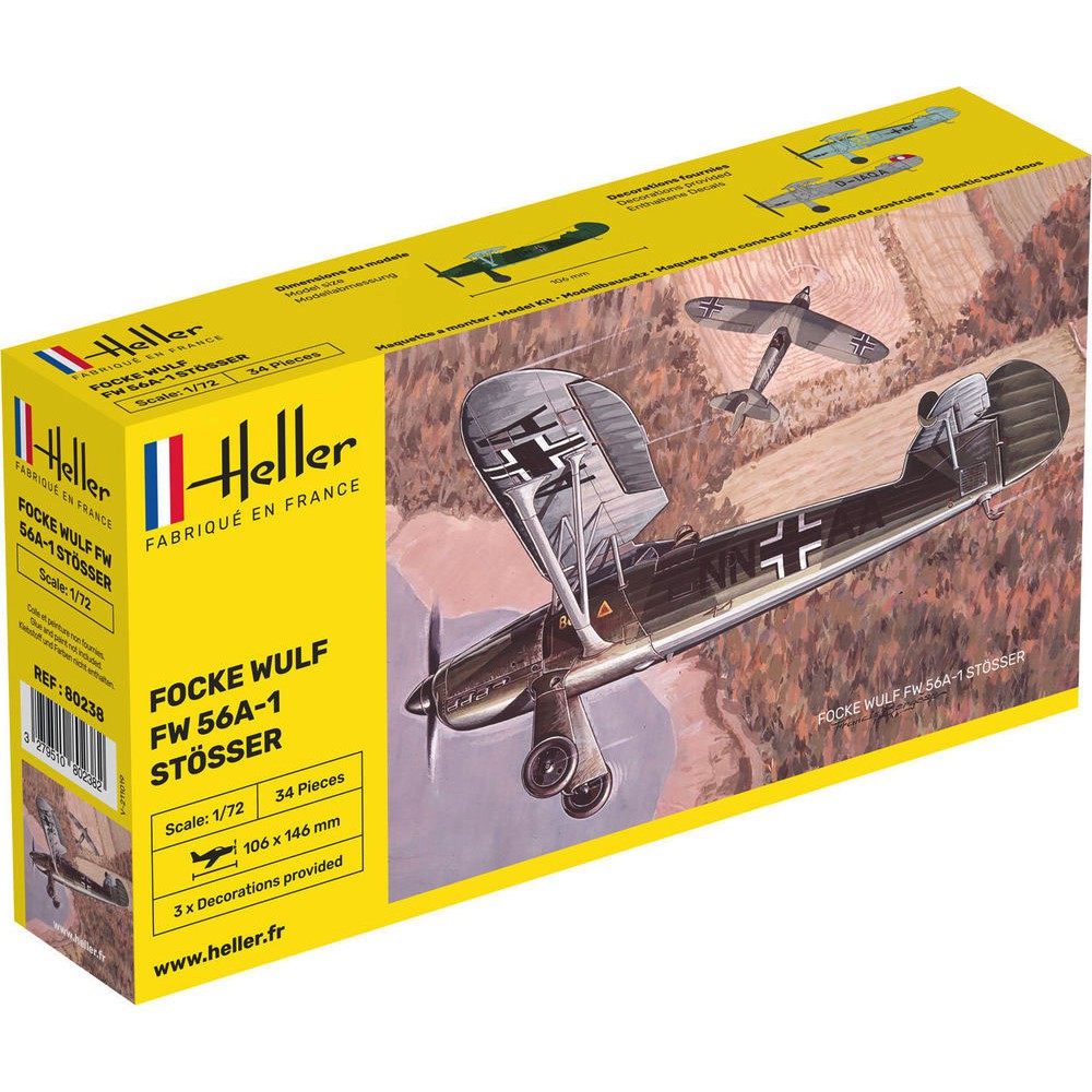 Kit para montar e pintar Focke Wulf FW 56A-1 Stösser - 1/72 - Heller 80238