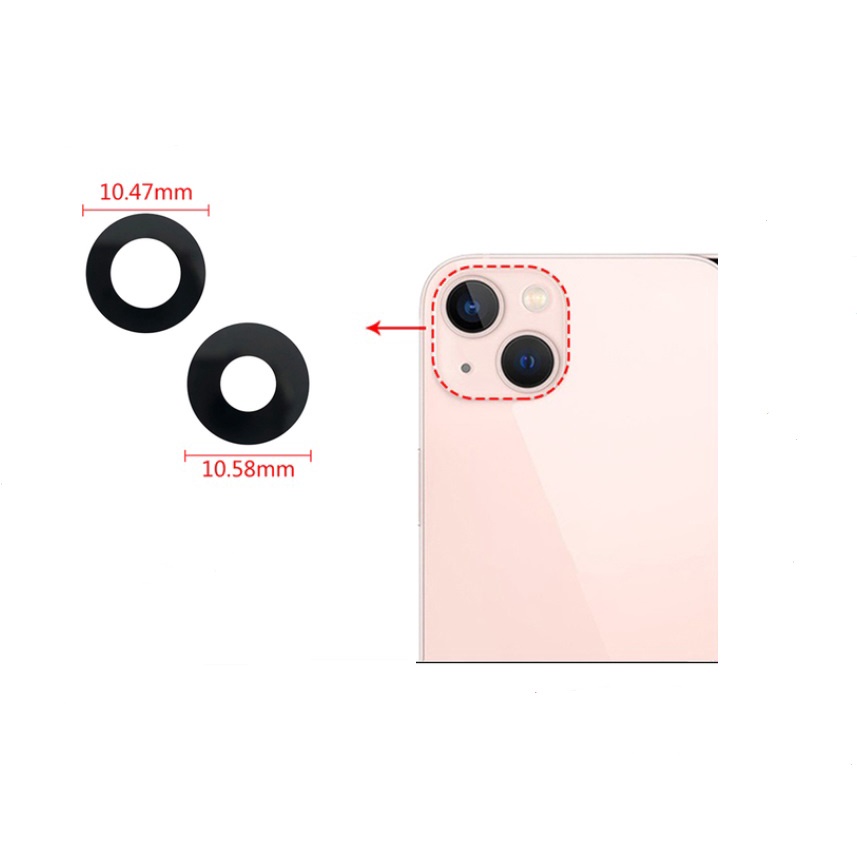 Lente Câmera Traseira Para iPhone 13 Mini 13 Pro e Pro Max