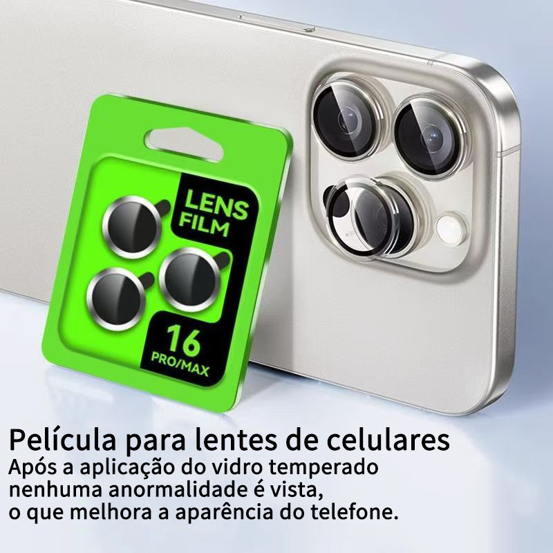 Película lente vidro temperado 3D moldura liga posicionamento automático iPhone 11 12 13 14 15 16 17 Pro Max Mini Plus