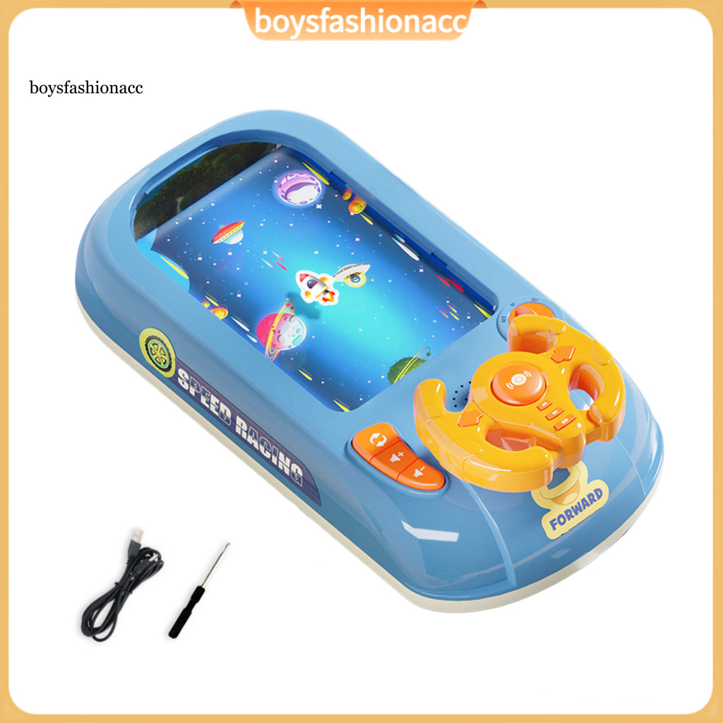 Kids Driving Simulator Toy with 200 – Adjustable Educational Steering Wheel for Toddlers Pretend Car Racing Game Fun L
