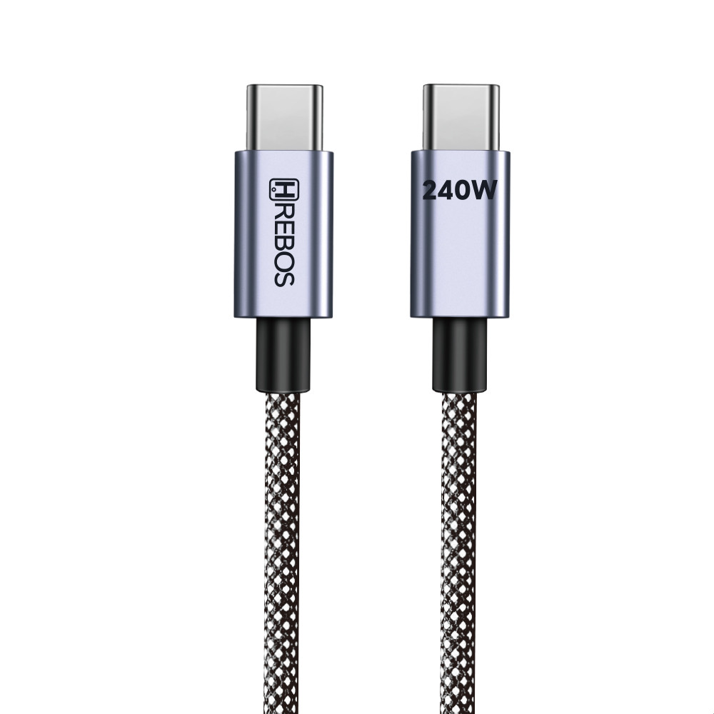 Cabo Hrebos Pro Cable 240W USB-C Carregamento Super Rápido série profissional 1m / 2m