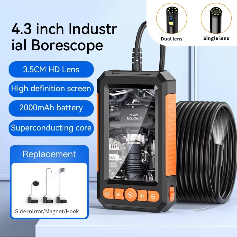 8mm HD 1080p Tubulação De Esgoto Industrial Câmeras Flexível Lente Dupla De Drenagem 2 Câmeras Duplas À Prov