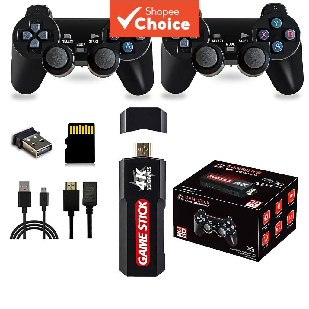 Bastão de Jogo Retro X2 4K Saída HDMI Quad-core S905L ARM Mali-450 64G/128G 30000+ Jogos 40+ Emuladores Controles com