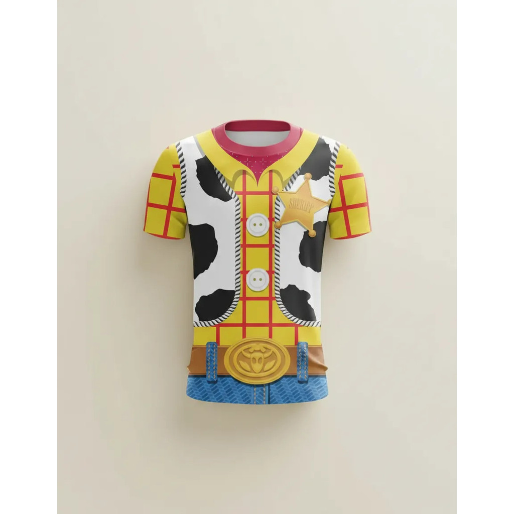 Camiseta Adulto E Infantil Woody Toy Story Fantasia | Dryfit