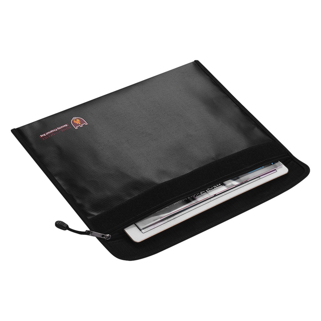 [Xstu-Fast ship] Bolsa Para Documentos À Prova De Fogo Revestida De Silicone Resistente Ao Suporte Pasta De Arquivo De D