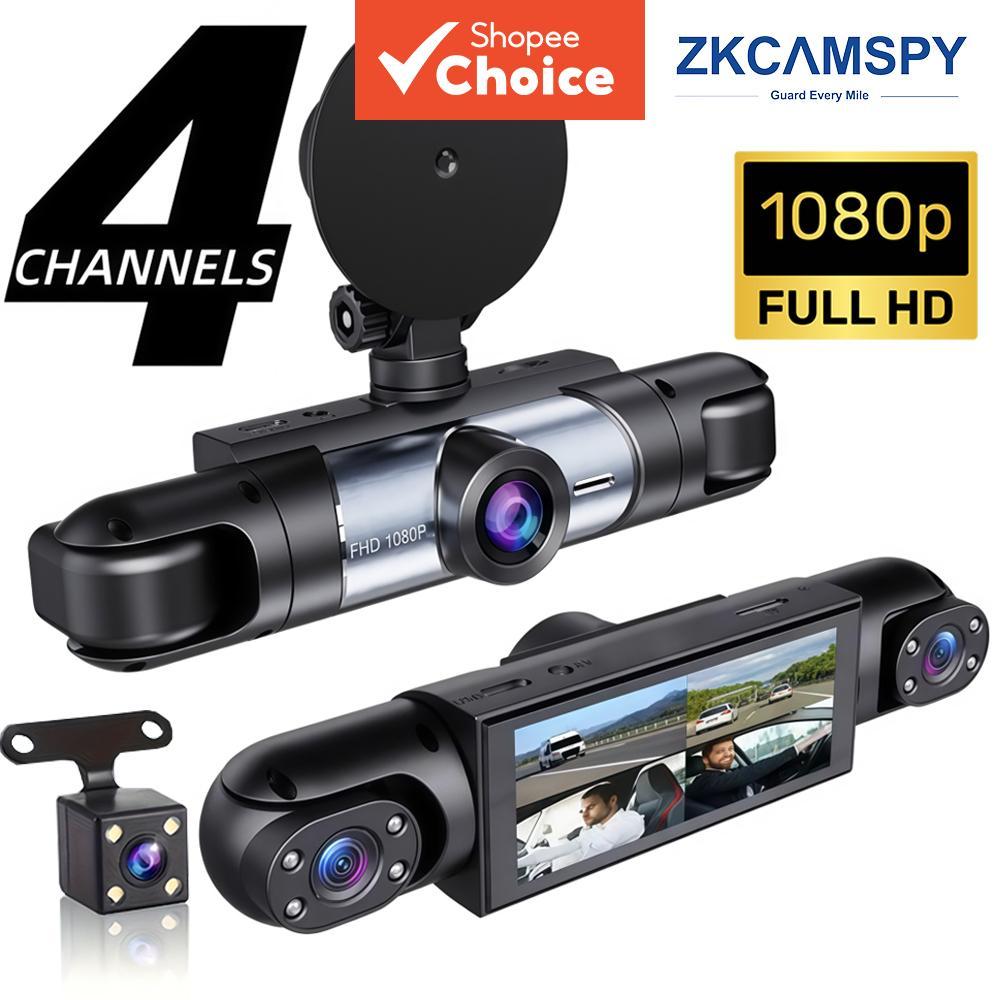 Câmera Veicular Frontal e Traseira Dashcam 4 Câmeras 1080P HD Gravador de Veículo DVR com Visão Noturna