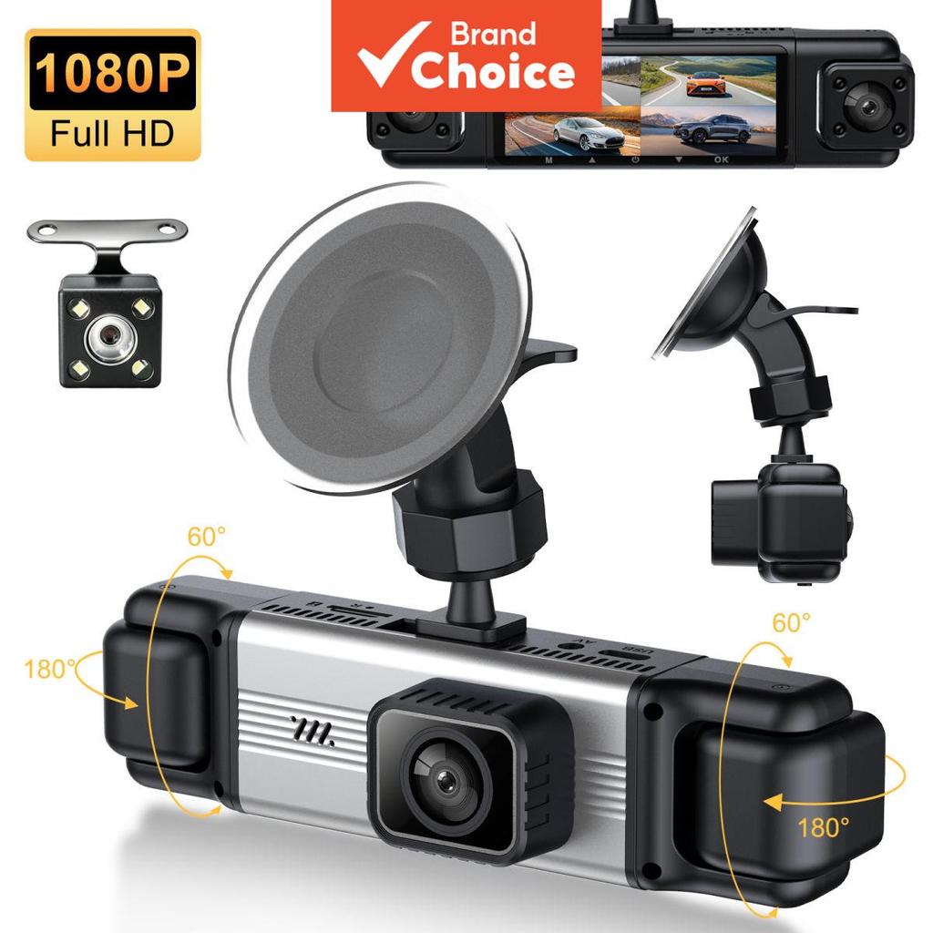 Dashcam Para Frente E Verso Do Carro Com Câmera De Visão Noturna 1080P De 4 Canais