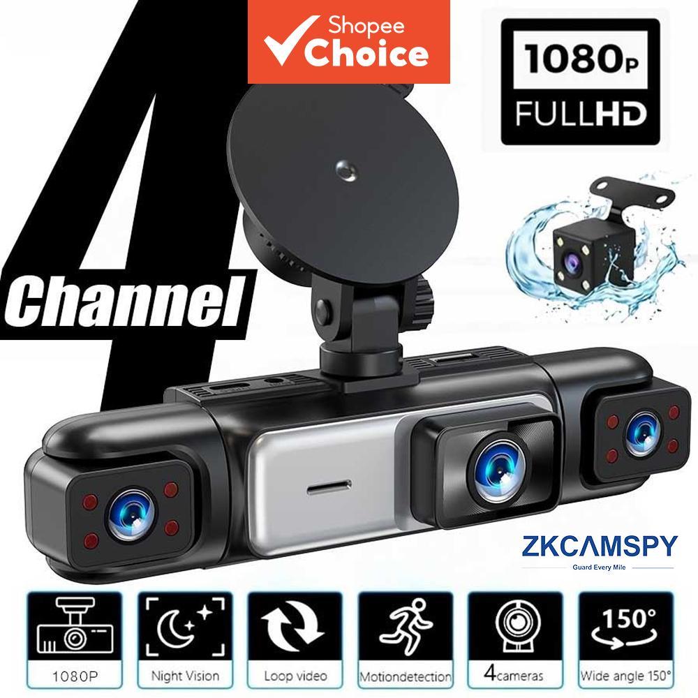 4 Canais 360 ° Girar Dash Cam 1080P Câmera De Carro Visão Noturna Monitor De Estacionamento G-Sensor Dashcam