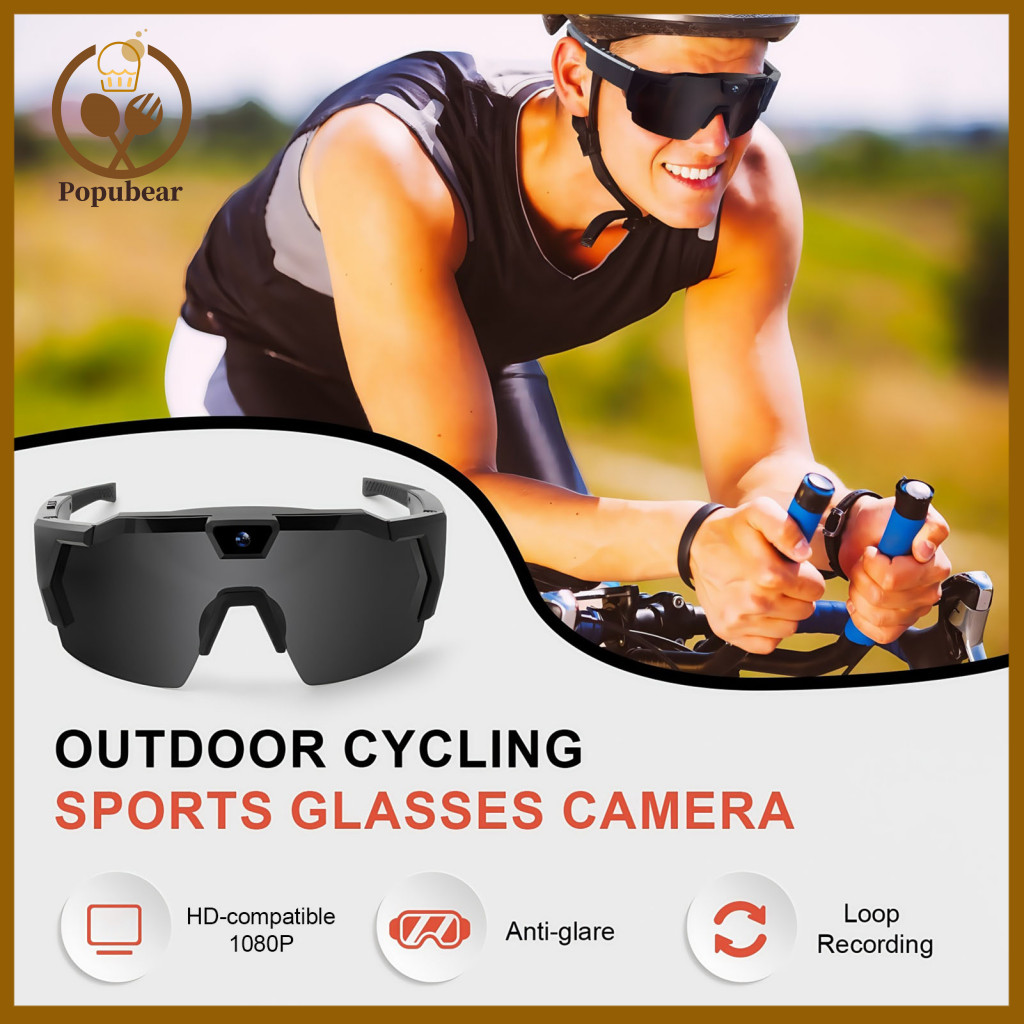 Glasses with Camera Lightweight Sunglasses 4k Baseball – Pov Memory Card Wearable Eyewear for Men Women for Outdoor