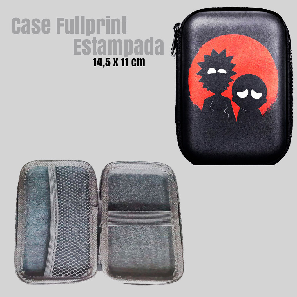 Case Estampada Full Print e R&M Capa Protetora 14,5X11CM