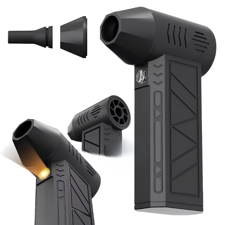 Soprador Turbo à Jato Portátil 130.000 RPM – Mini Ventilador, Sem Fio e Super Potente