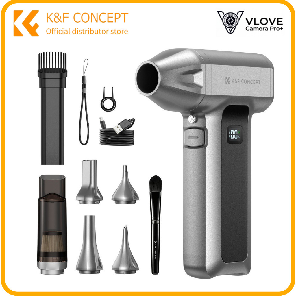 K & F CONCEPT Ventilador Turbo Jato Portátil 2 Em 1 Para Câmera , 130000 RPM Poderoso Mini Violento .