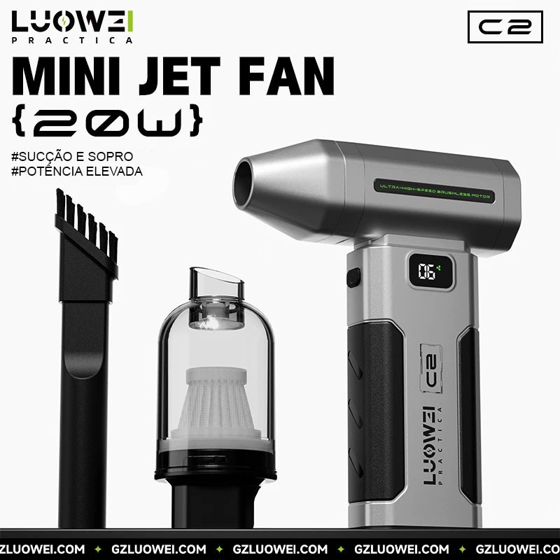 Mini Ventilador Jato Luowei C2 Esfriamento de Placa Mãe 20w