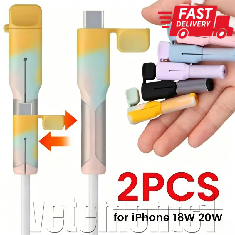 [Frete Grátis] Protetor Enrolador De Cabo De Silicone-Estojo De Linha De Dados-Para Carregamento Android Dual C-Manga Pr