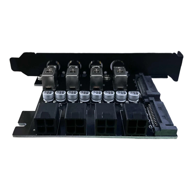 Hard Drive PCI Expansion Card with SATA Cable Power Expansion Card Dual Channel Power Saving Controller 4 Bit Power Cont