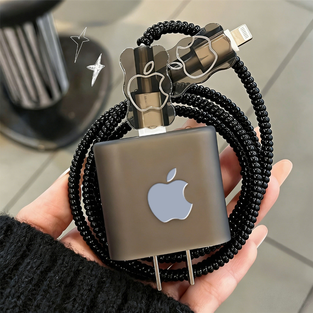 Capa protetora para carregador Apple, compatível com iPhone, capa protetora de 20 W, conjunto de corda Anti-quebra