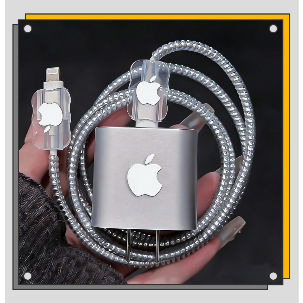 Adequado Para Carregador Apple iPhone 14/13/16 , Capa Protetora Prateada , Conjunto Anti-Quebra E Resistente A Impactos