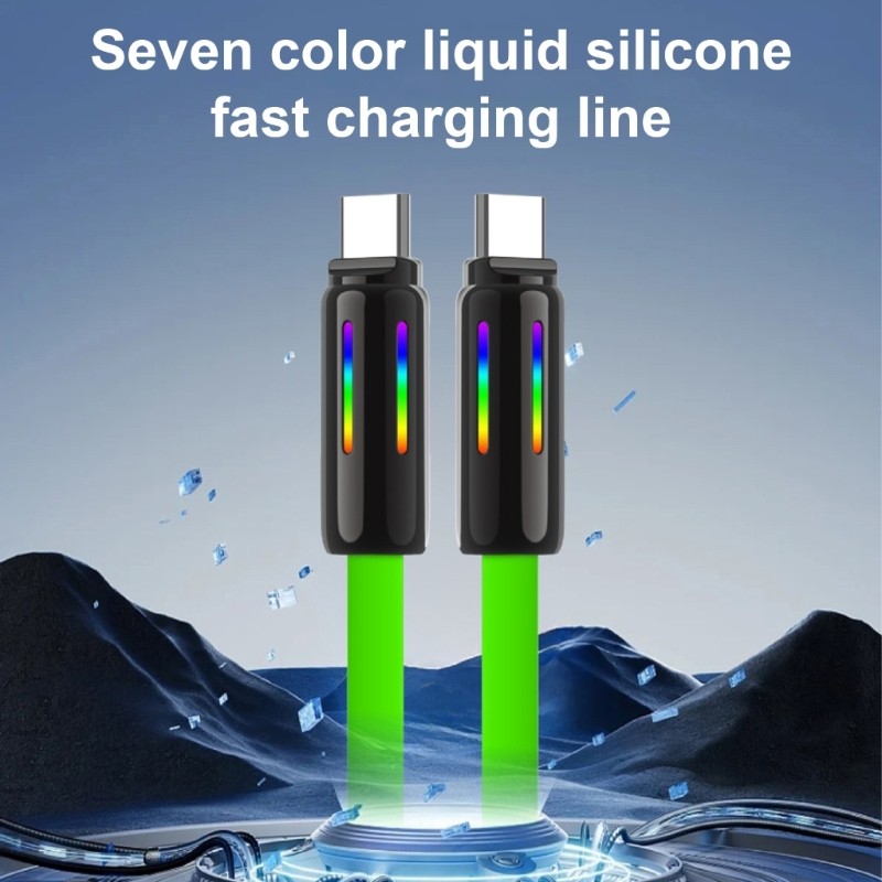Carregamento Bmico USB C Para Silicone 100W 240W 2 Type Rápido E Tra