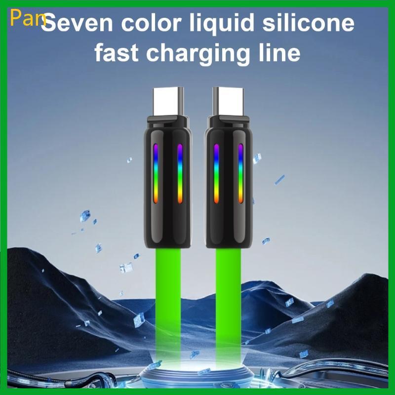 Pan Silicone USB C Para 100W 240W Carregamento Rápido Transferência 480Mbps Smartphones, Tablets, Colo