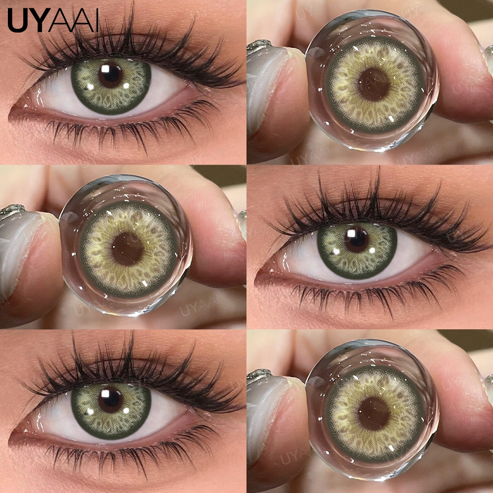 UYAAI 2pcs/1pair Colored Contact Lenses Eye Contact Lenses Rihanna contact lens