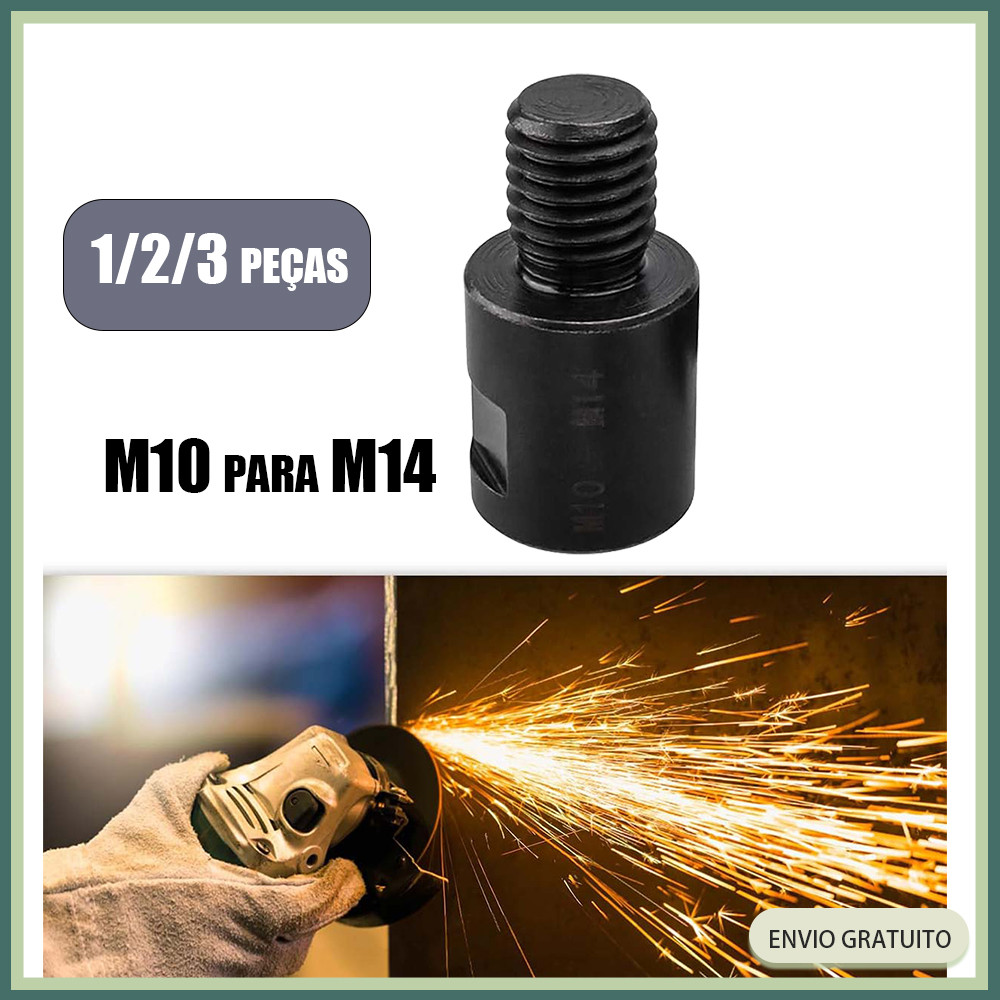1/2/3pcs M10 para M14 conversor de interface de rebarbadora Angle Grinder / Acessórios de lixadeira