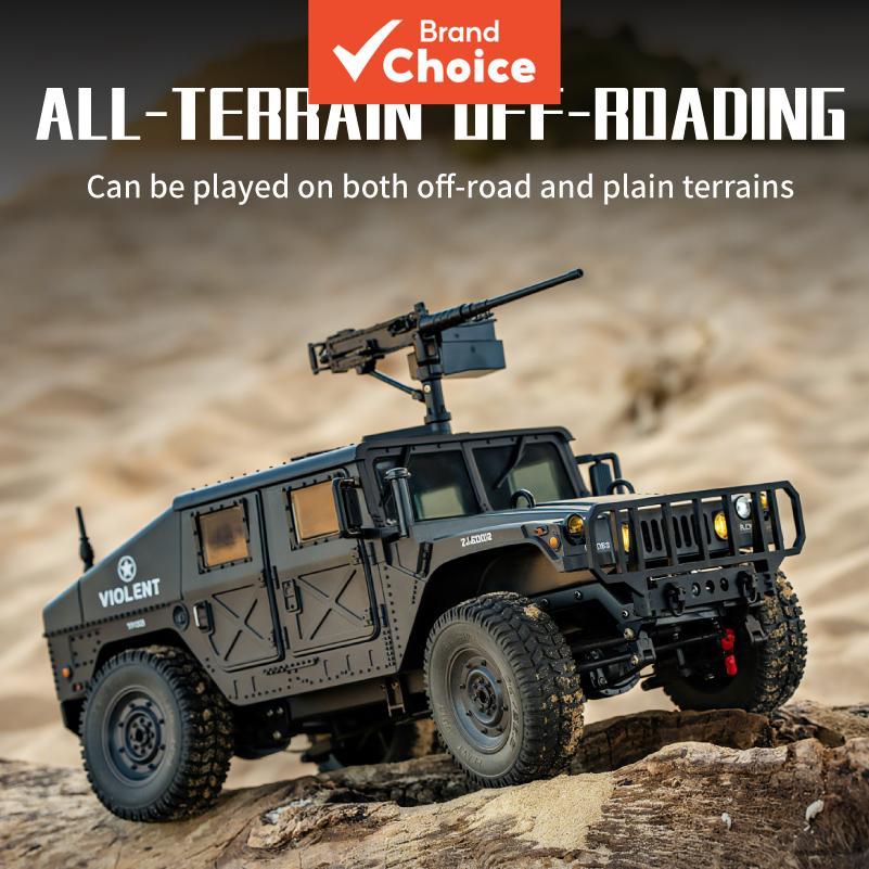 RC Crawler Hummer Caminhão Off Road Escala 1/12 Com Portas Abertas Luzes LED Pneus Todo Terreno Modificado Hobby Carro P