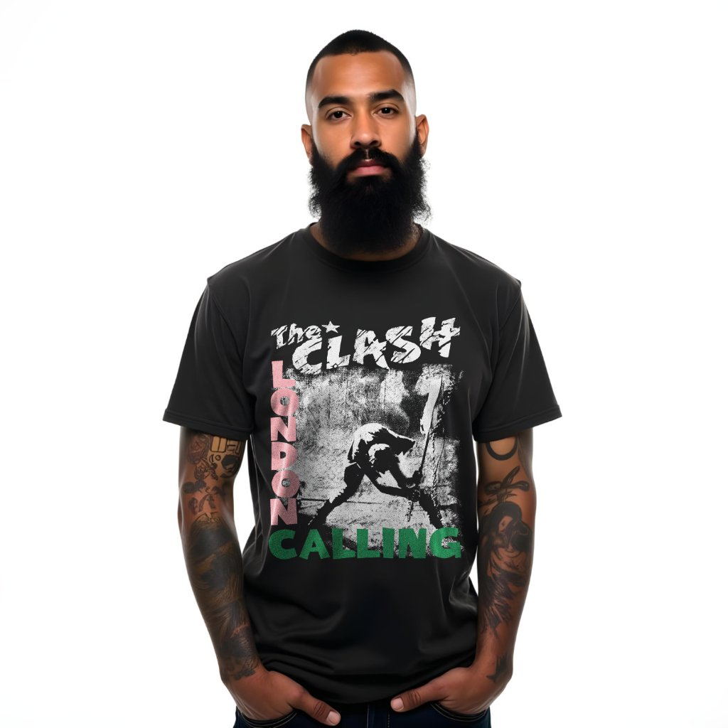 Camiseta The Clash London Calling Bomber 100% Algodão