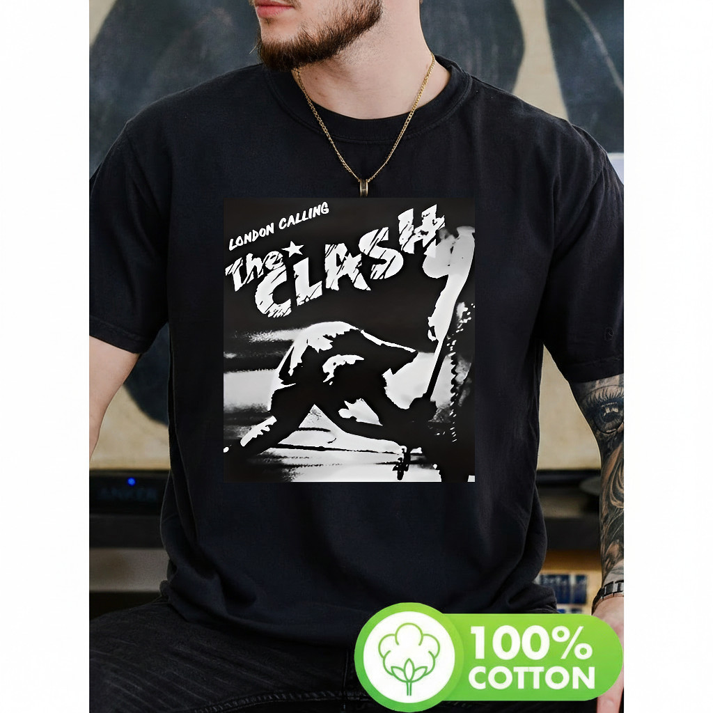 Camiseta Masculina Estampa The Clash London Calling Moderna Atemporal Estilosa Rock