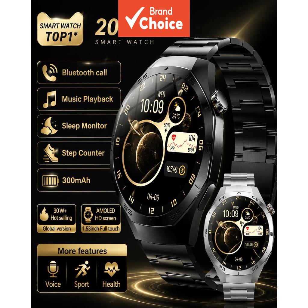 Bluetooth Calling Fitness & Health Smartwatch Com Reprodução De Música Para Homens E Mulheres