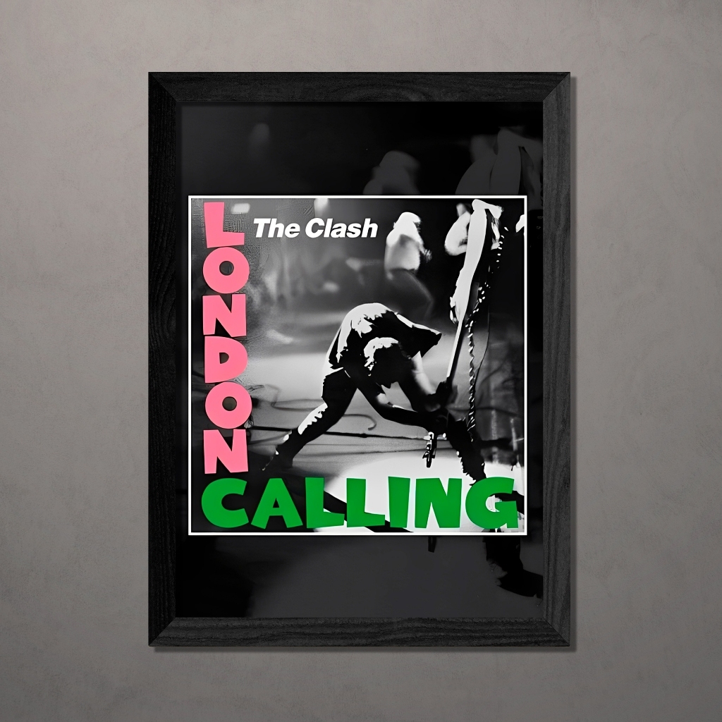 Quadro Decorativo The Clash London Calling A4 Vidro Premium