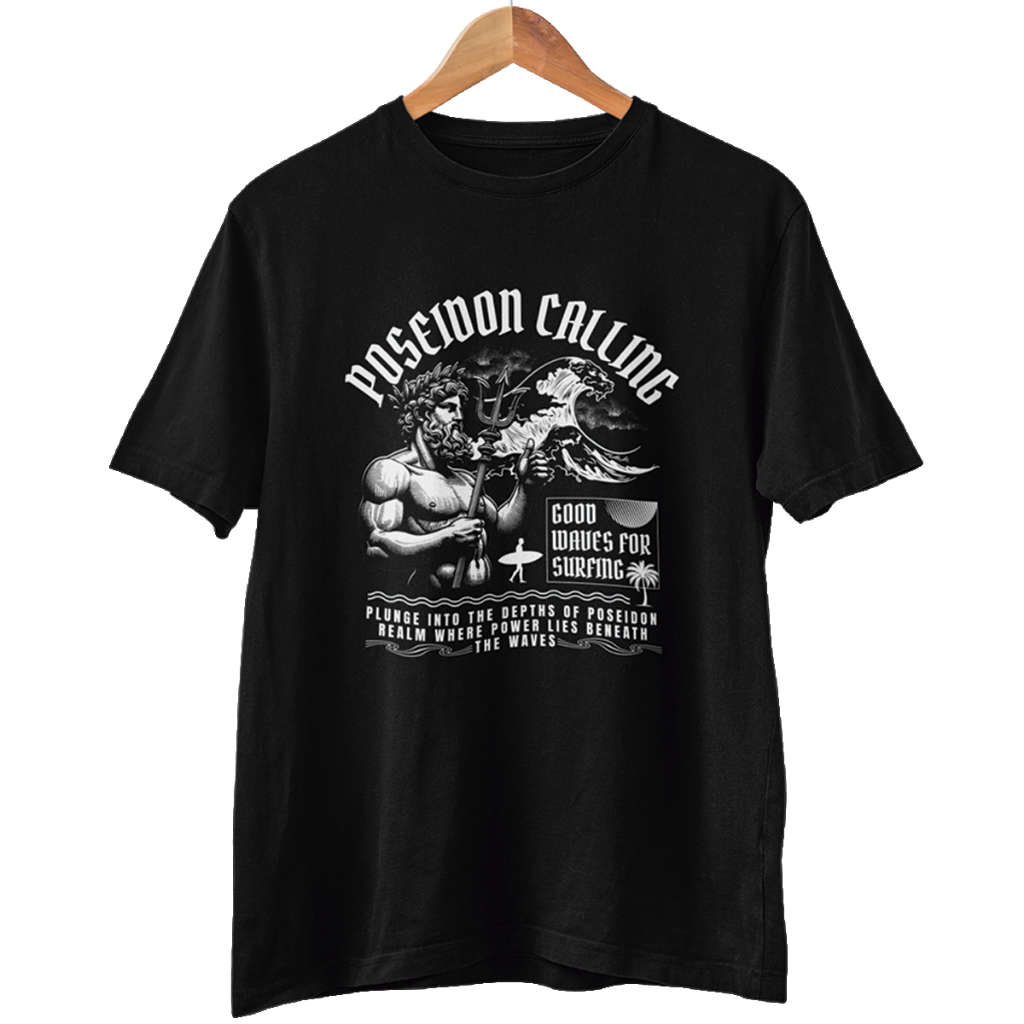 Camiseta Poseidon Calling Streetwear Aesthetic Unissex Tshirt