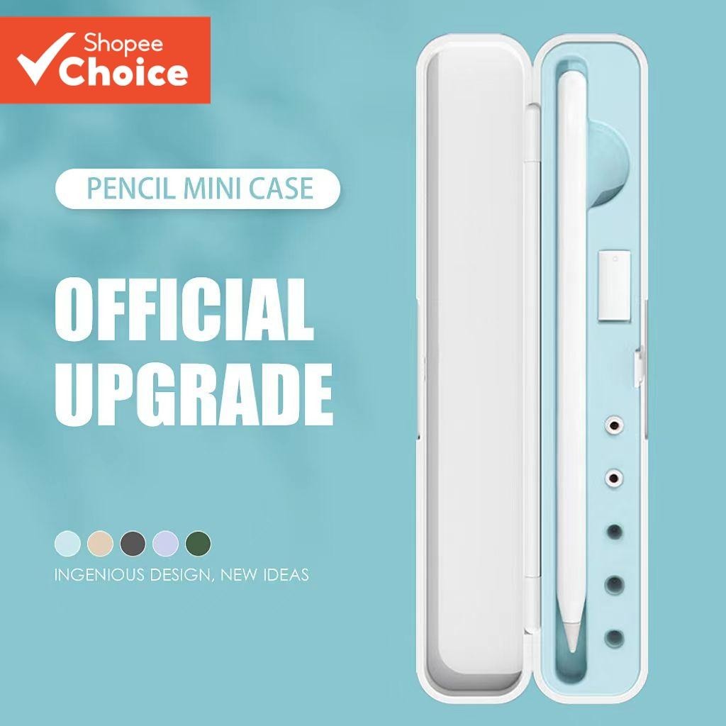 Para Apple Pencil Case 1a/2a Geração-Bolsa Elástica Portátil À Prova De Choque E Caixa De Armazenamento De Plástico Rígi