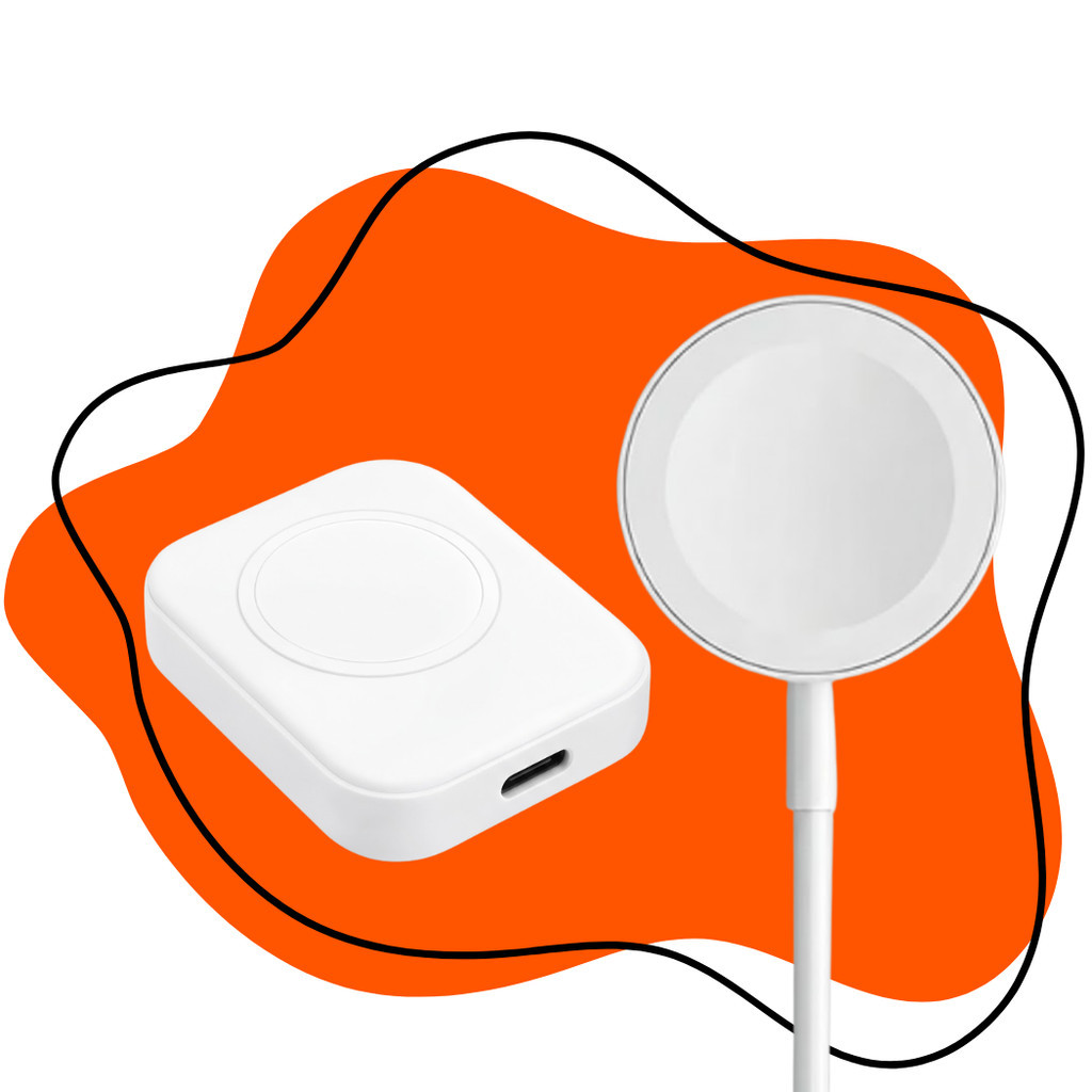 Kit Para Apple Watch Carregador Magnético E Base Magnética Portátil Indução