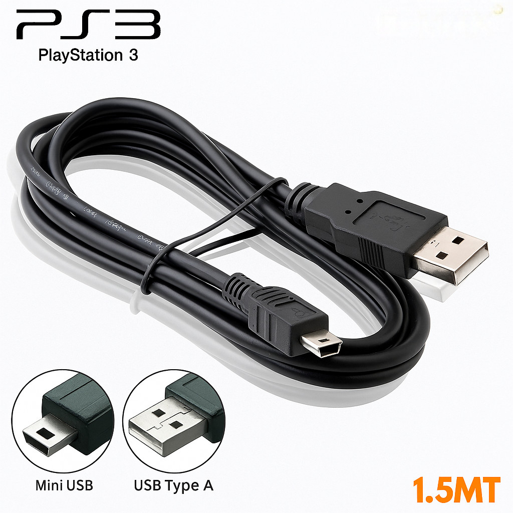 Cabo V3 1.5m  Para Ps3 | Gps | Mp3 | Mp4  Marca Verde