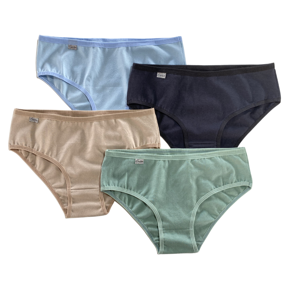 Kit Calcinhas De Algodão Mini Box Cintura Alta | Boxer Feminina Costa Larga
