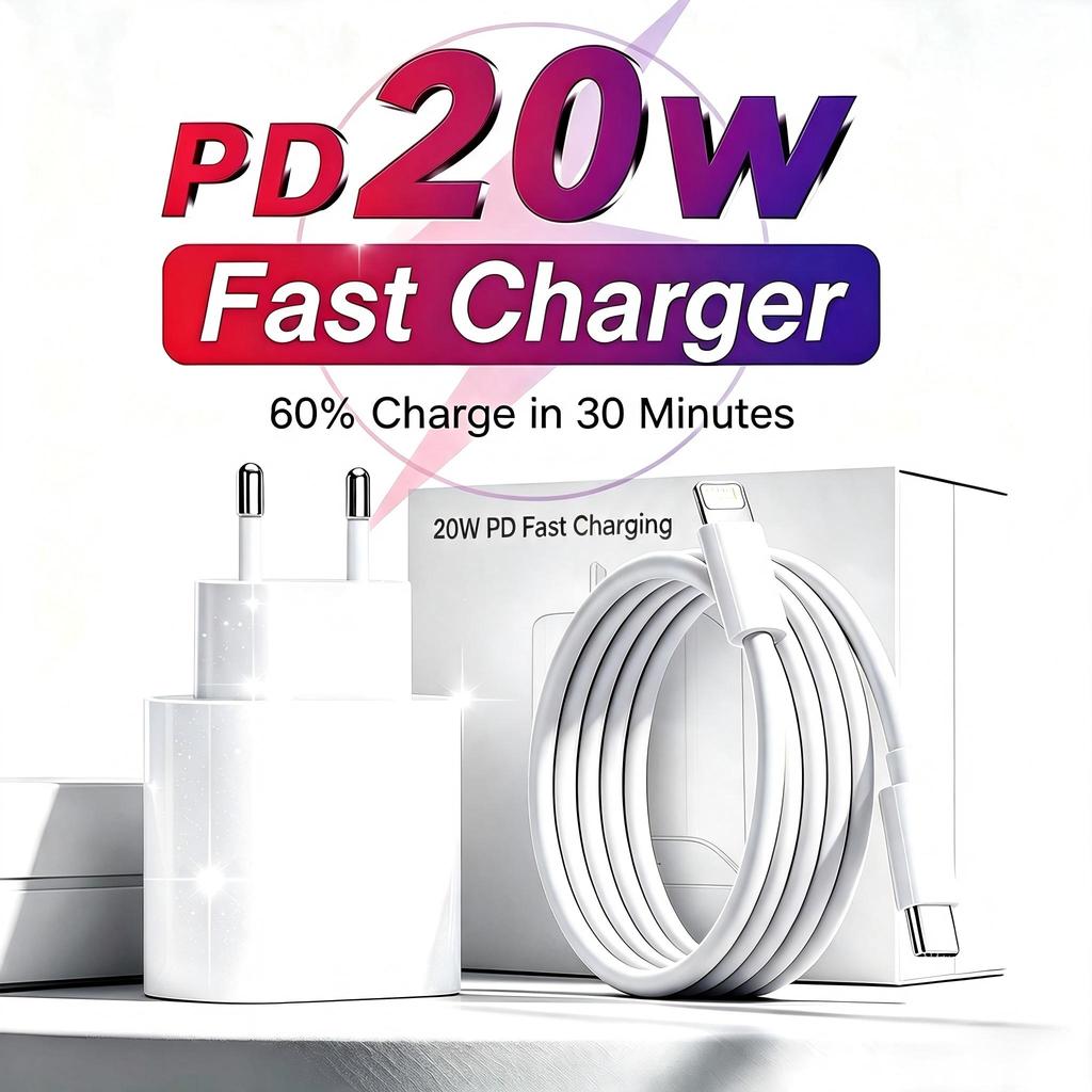 Carregador Rápido PD de 35w 20W para iPhone 13 Pro 14 Plus para iPad Air Cabo de Carregamento Rápido de Energia C-C