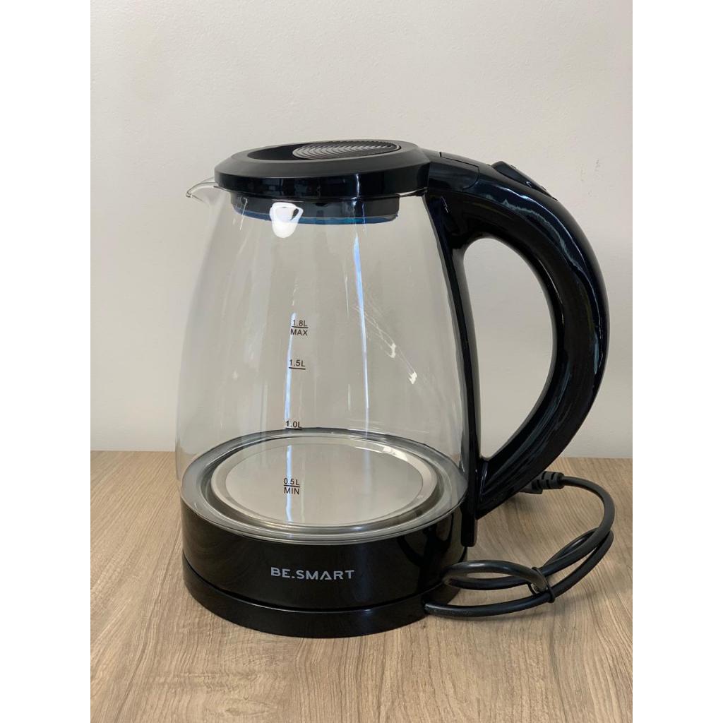 Chaleira Elétrica de Vidro 1.8L BE.SMART – Ferve Água Rápido, Luz LED, Design Moderno e Seguro