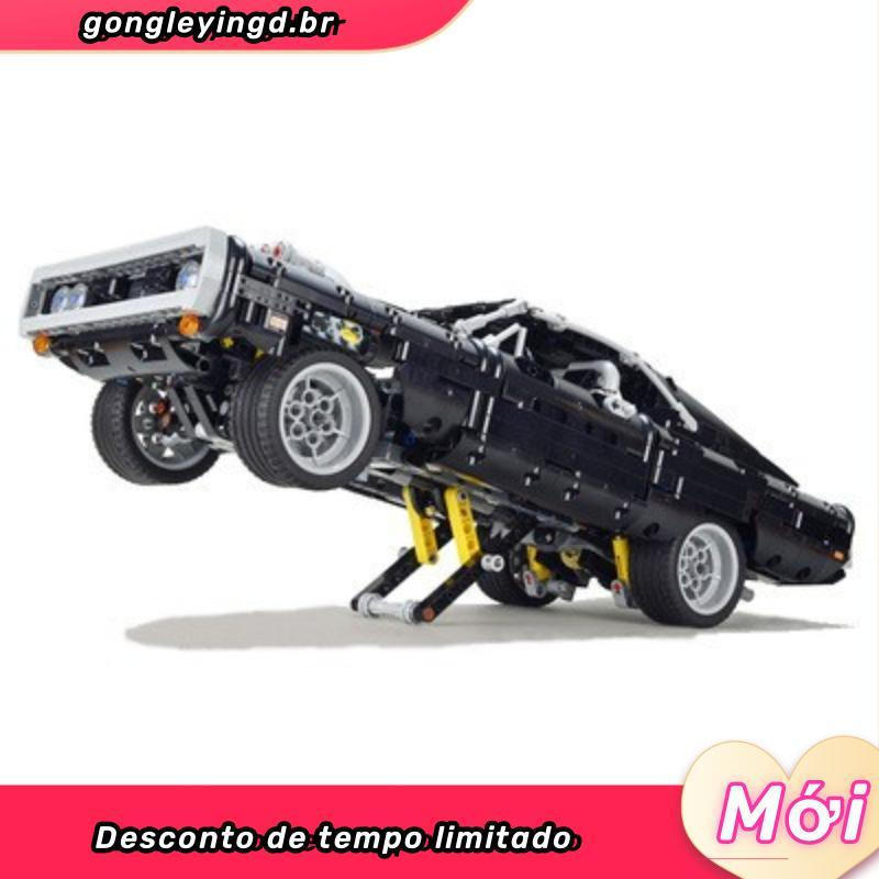 1168pcs Pequenos Blocos De Construção Tijolos Compatíveis Legoe Técnico Rápido & Furioso Dom's Dodge Charger R/T Super