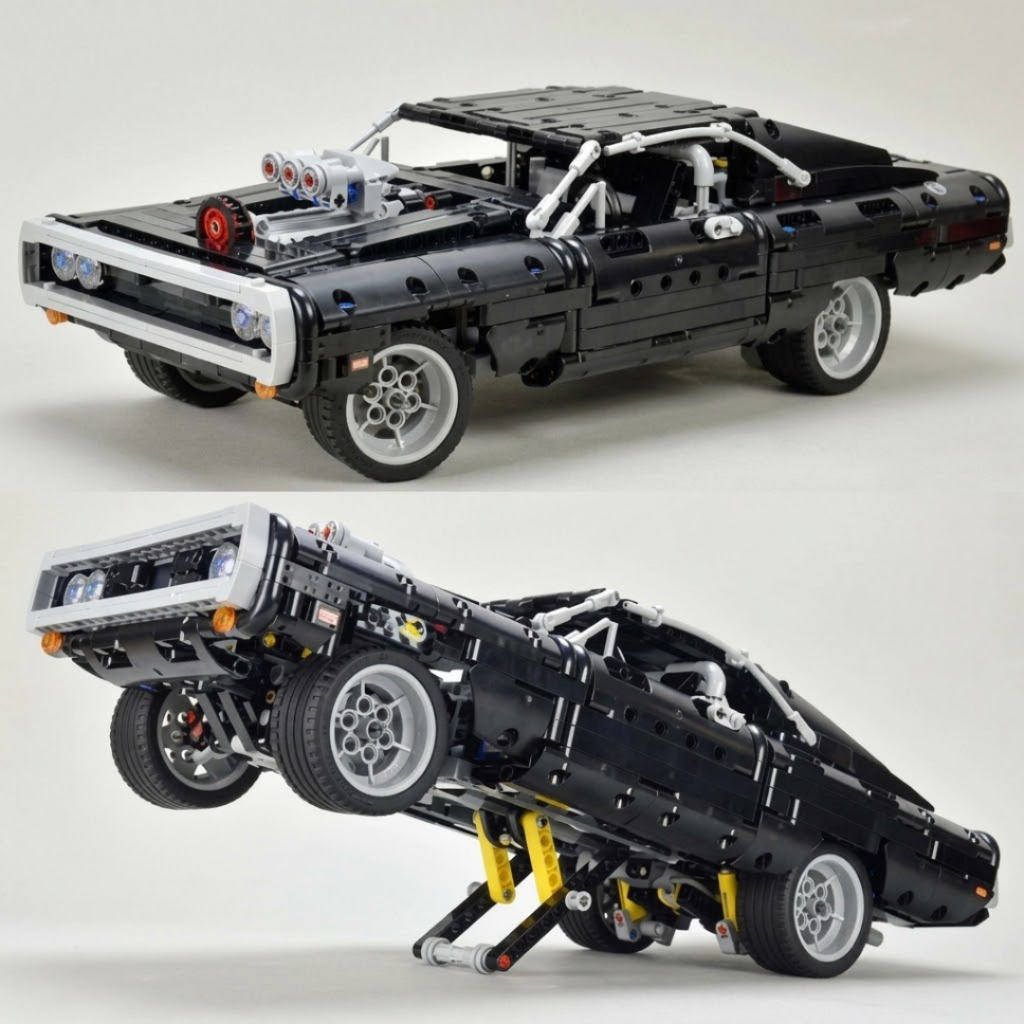 Dodge Charger Velozes e Furiosos 1077 Peças Blocos de Montar Compatível Colecionável