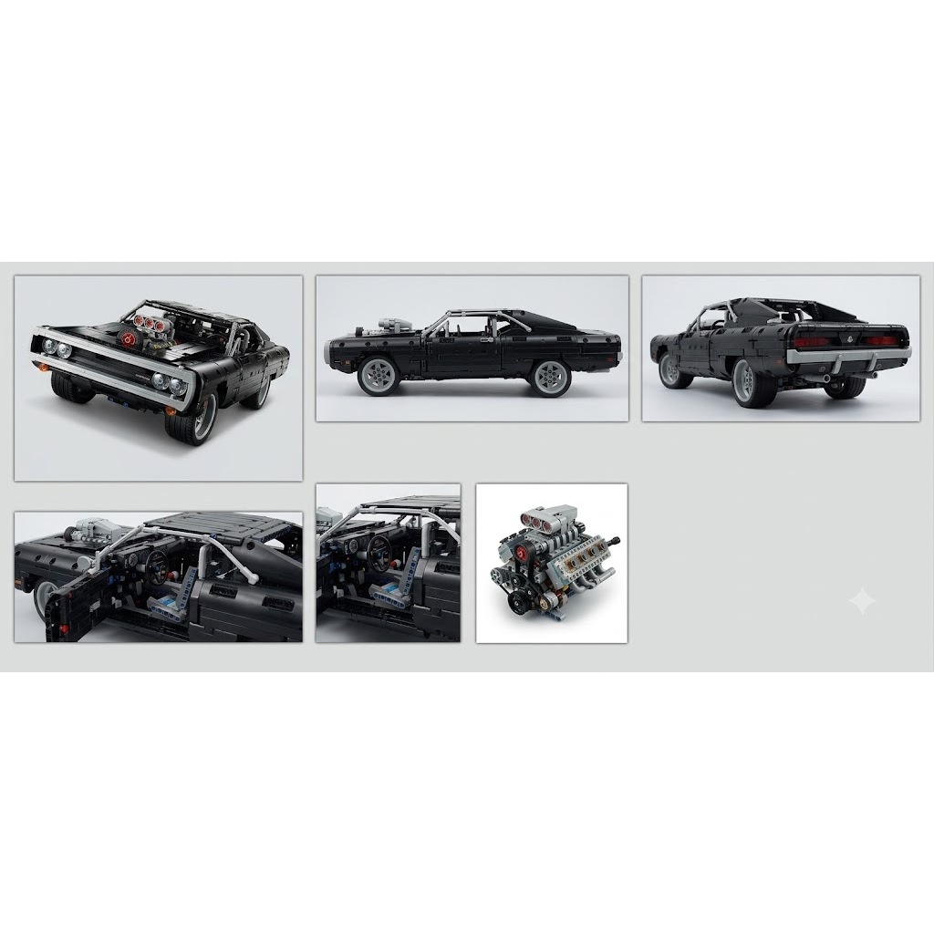 Bloco De Montar Carro Dodge Charger Velozes E Furiosos Technic 1077 Pçs